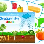 Дидактична гра Знайди тінь (Овочі)