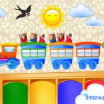 Оформлення стіни Веселий потяг