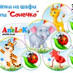 Наліпки на шафи Сонечко