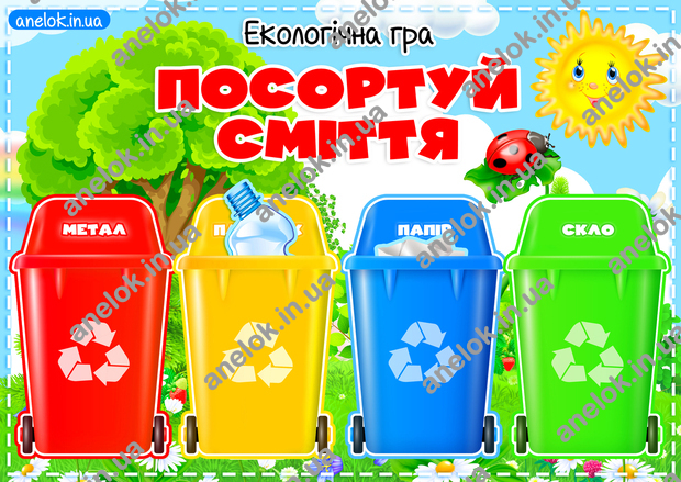 Екологічна гра Посортуй сміття